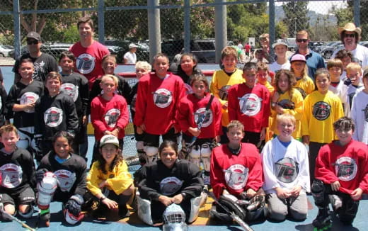 a group of people posing for a photo