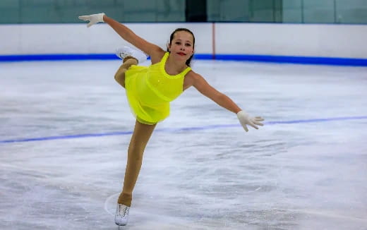 a woman ice skating