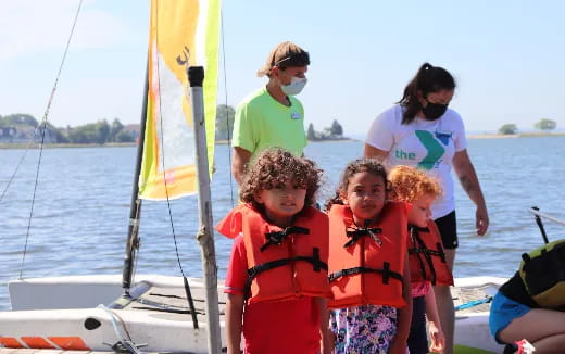 a group of people on a boat