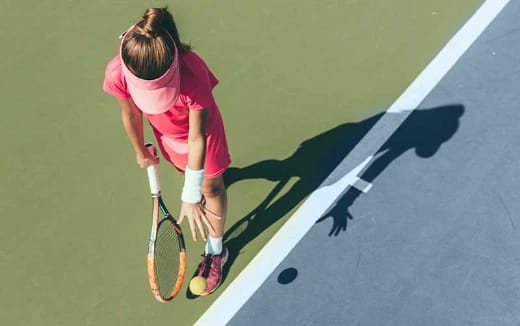 a person playing tennis