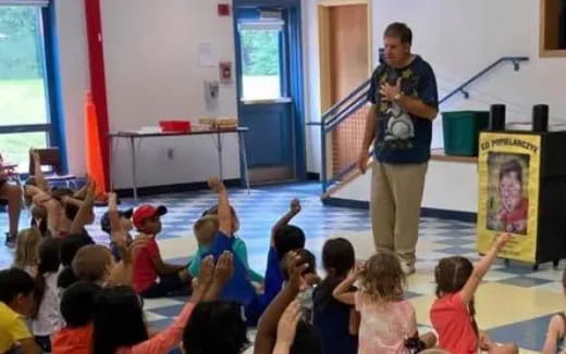 a person teaching a class