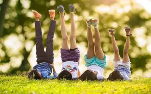 a group of people doing yoga