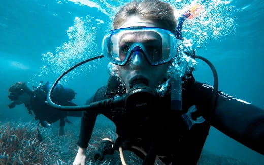 a person wearing scuba gear