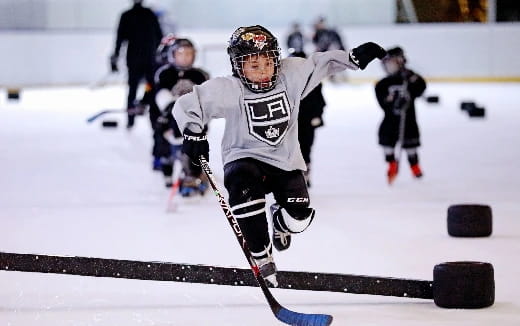 a hockey player on the ice