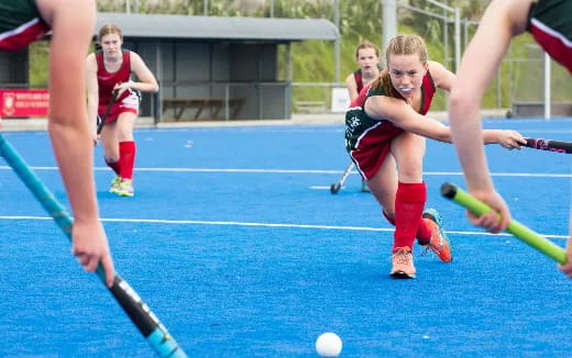 women playing a sport