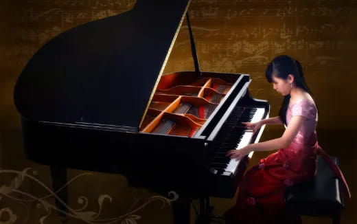 a person playing a piano