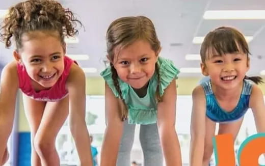 a group of children smiling