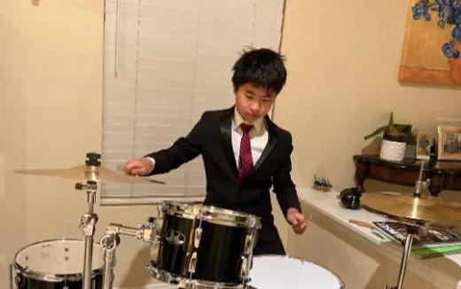 a person playing drums