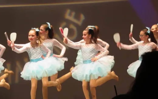 a group of women dancing