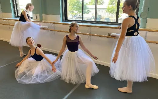 a group of women dancing