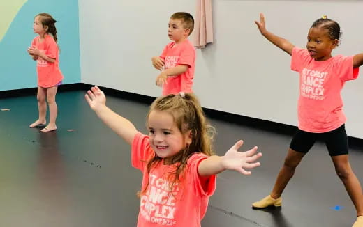 a group of children in a room