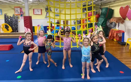 a group of children in a play room