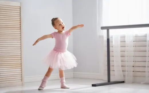 a little girl dancing
