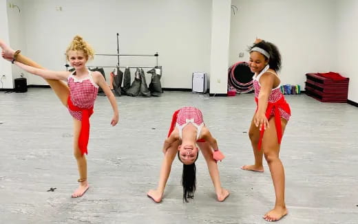 a group of girls dancing