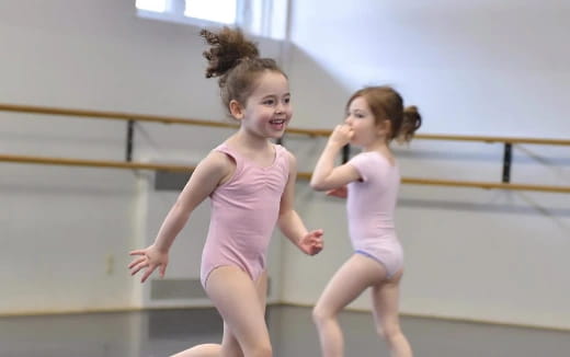 a couple of girls running