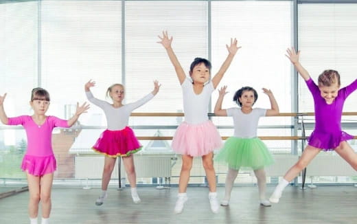 a group of girls dancing