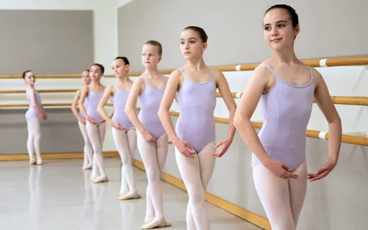 a group of women in leotards