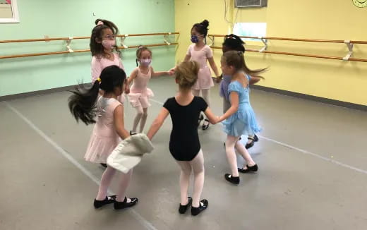 a group of girls dancing