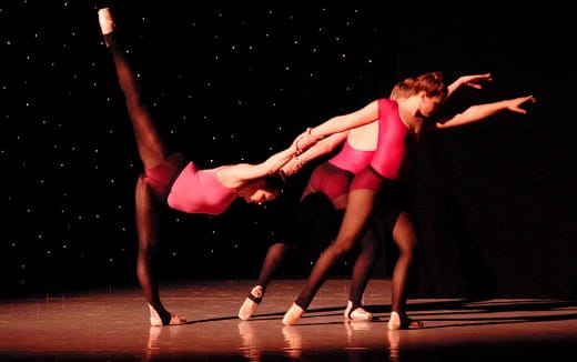 a man and woman dancing