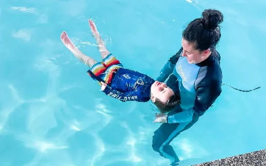 a man and woman sky diving