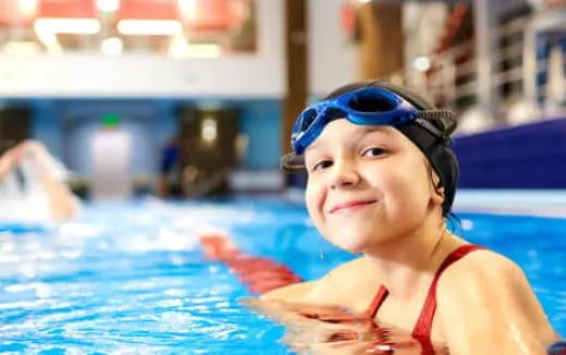 a person in a swimming pool