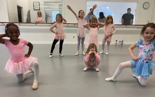 a group of girls dancing