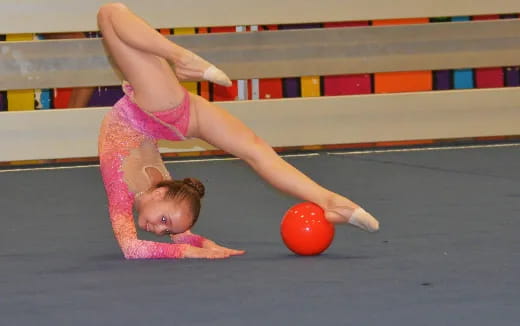 a person doing a plank on a mat