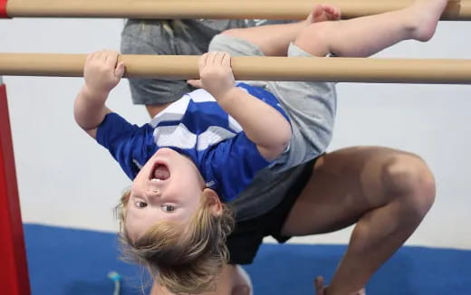 a girl doing gymnastics