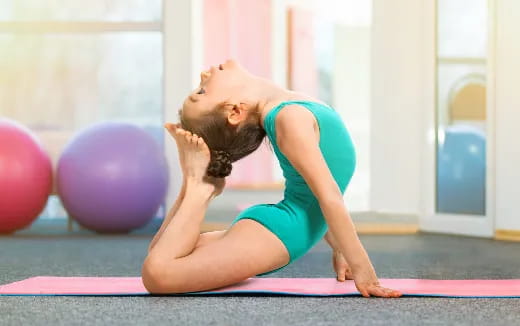 a woman stretching her hands