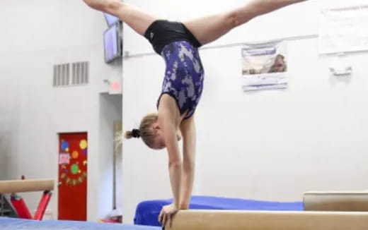 a person doing gymnastics