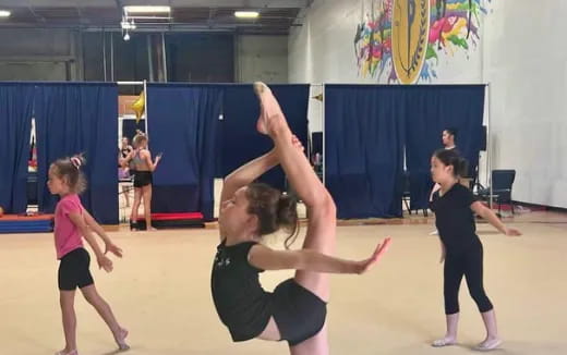 a group of girls playing a game