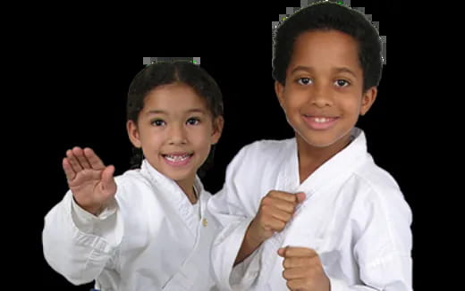 a couple of children in white lab coats