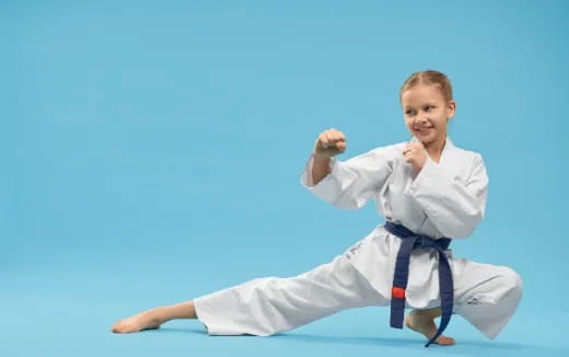 a person in white karate uniform