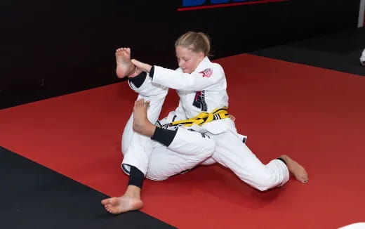 a person in a karate uniform