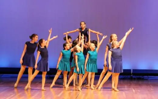 a group of people dancing