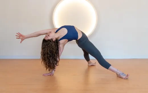 a person doing a handstand