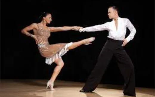 a man and a woman dancing