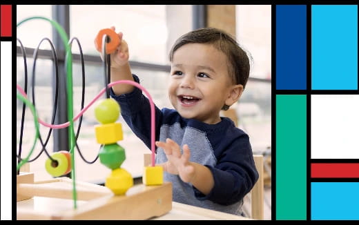 a child playing with a toy