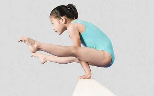 a woman doing yoga