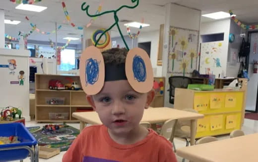 a boy wearing a hat