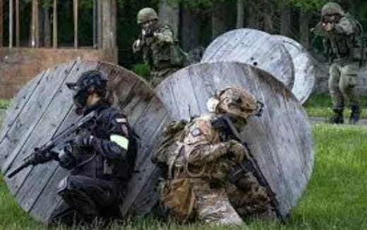 a group of people in military uniforms