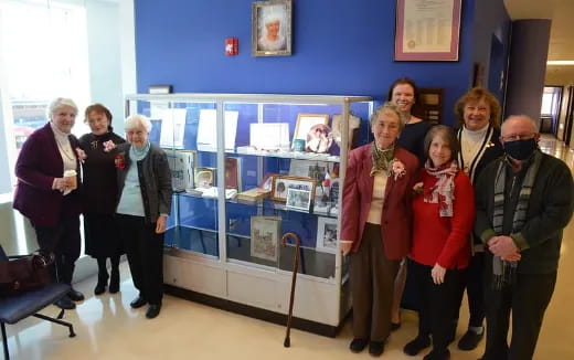 a group of people posing for a photo