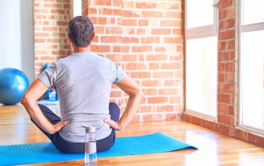 a person doing yoga