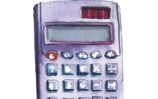 a calculator with a screen