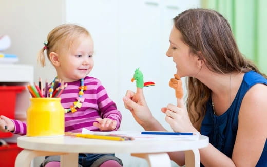 a person and a child eating