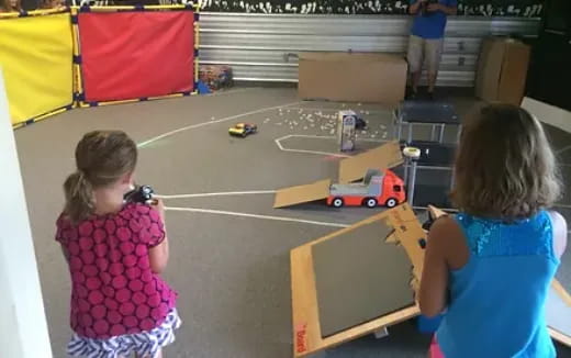 a few children playing with toys