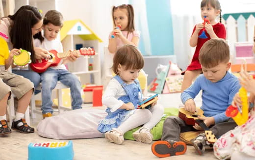 children playing with toys