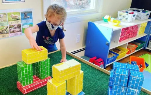 a child playing with toys