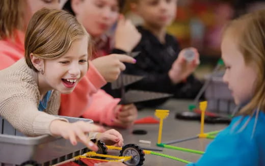 a group of children playing a game