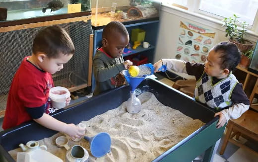 a group of children playing with toys